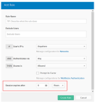 blocklisting an IP zone from the admin console.