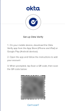 Okta Verify QR code 