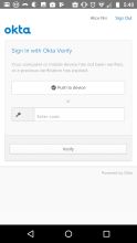 Prompt for Okta Verify authentication.