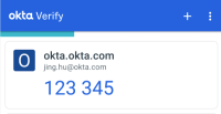 Account in the Okta Verify app