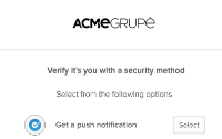 Selecting a push notification to confirm your identity 