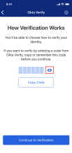 How to reveal the authentication code during Okta FastPass enablement