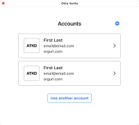 New account in Okta Verify for macOS