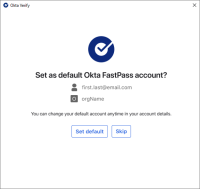 Account successfully added to Okta Verify for macOS