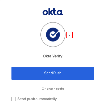 Prompt to select an a verification method