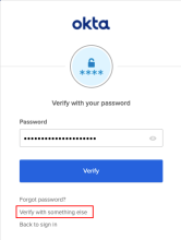 Okta security methods for signing in to resources