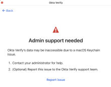 Remediation message in Okta Verify